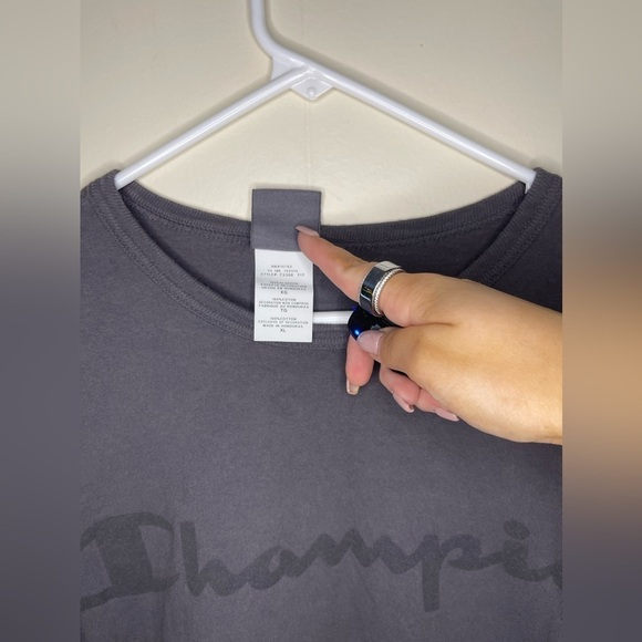 Champion Dark Grey Long Sleeve Shirt - Size XL - Picture 3 of 4